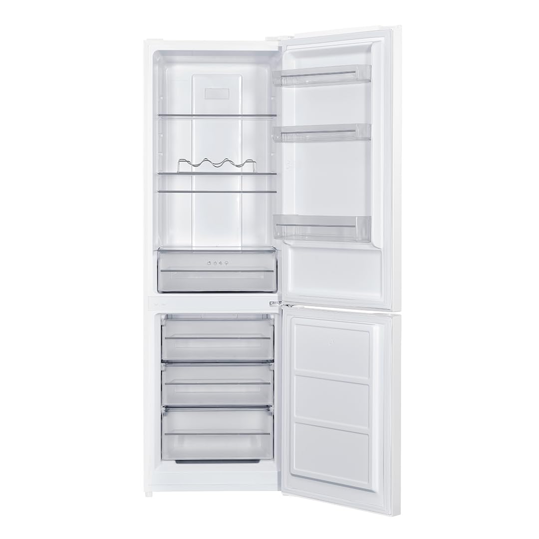HYUNDAI Frigorífico Combi Blanco 2 Puertas. HCB18560NEDW02, Capacidad 293 Litros, No Frost, Motor Inverter, Máximo 39 dB, Puerta Reversible, Apertura Tipo Uñero, Clasificación Energética E