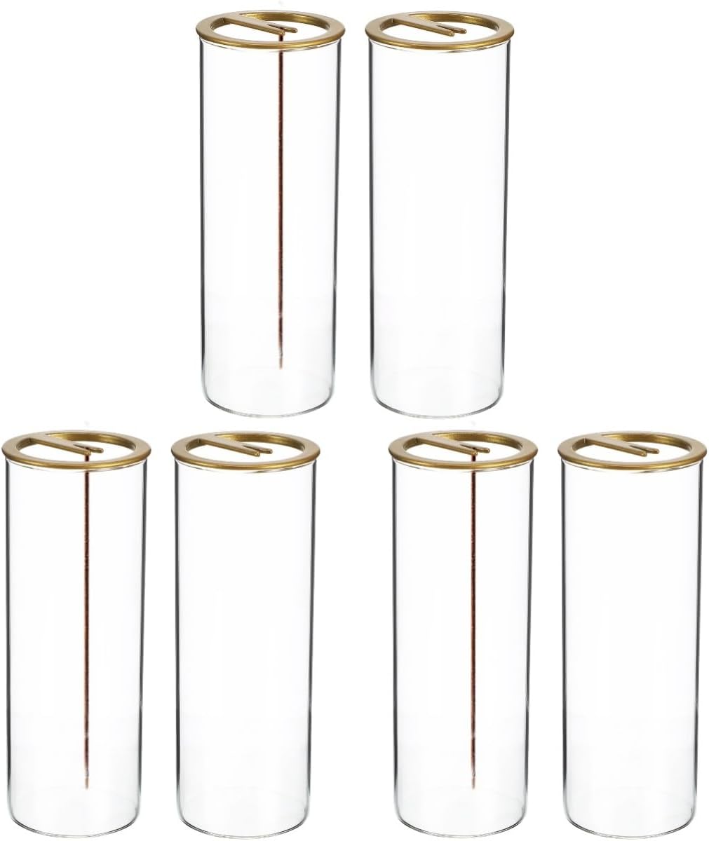 PRETYZOOM 6pcs Incense Holders Elegant Glass Incense Burner for Sticks Multi-Functional Decorative Censer Protective Design for Home Decor