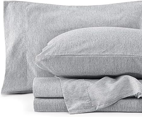 Bedsure Deep Pocket Queen Sheet Set – Ultra Soft Cationic Dyed Air Mattress Sheets, Fits Mattresses Up to 24” Thick, Breathable Hotel Luxury Bed Sheets – 4 Pieces Bedding Sheets & Pillowcases, Grey
