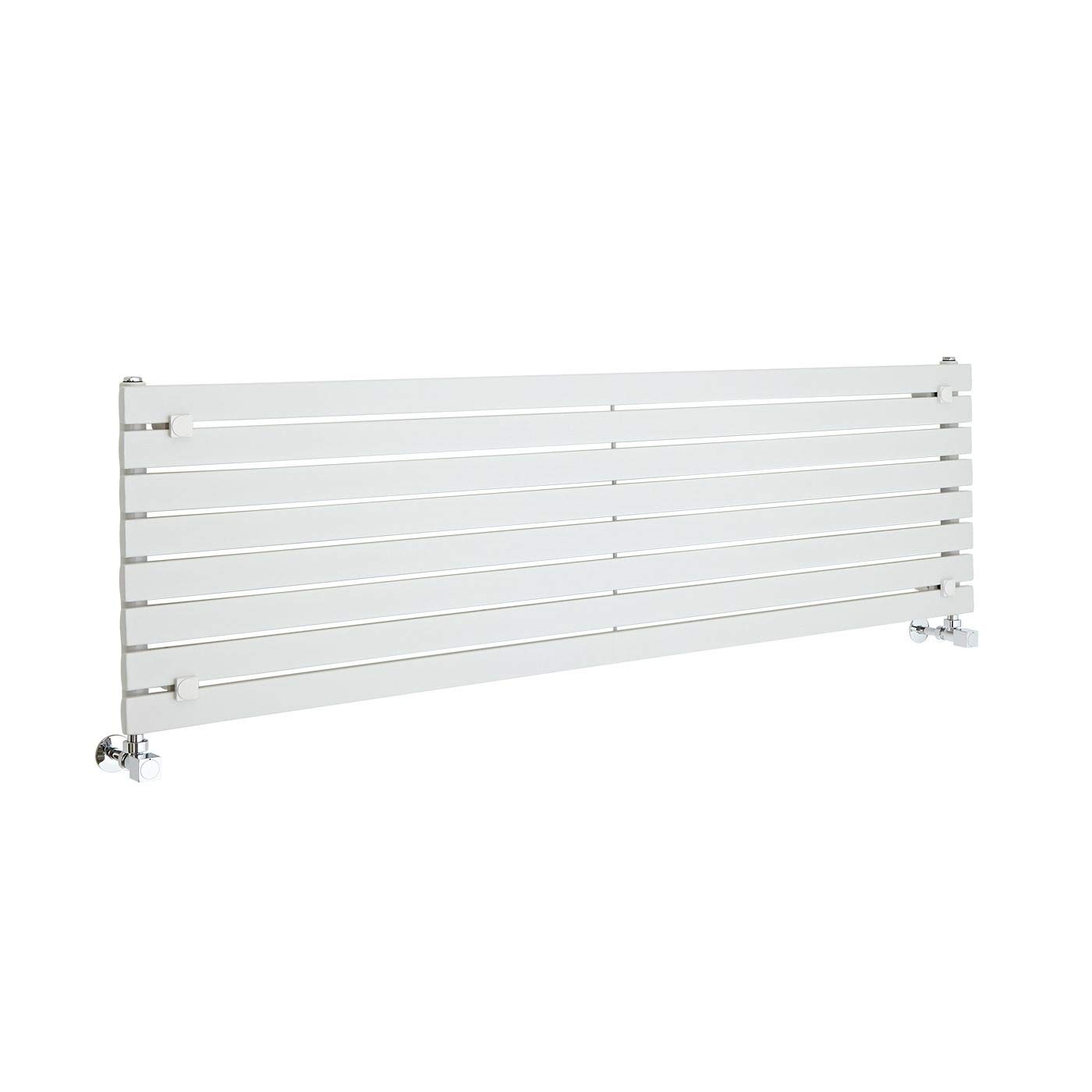 Milano White Capri Horizontal Single Flat Panel Radiator - 472Mm X 1600Mm