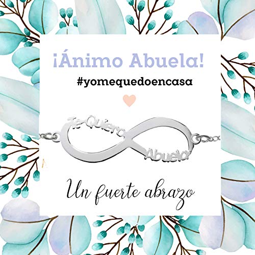Pulsera Infinito Te Quiero Abuela de Plata de Ley 925 - Regalos para dar ánimo #YoMeQuedoEnCasa