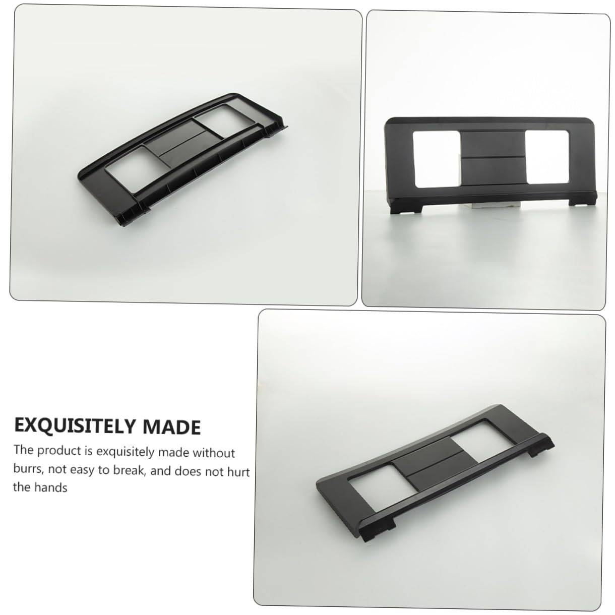 Hemobllo Supporto per Spartiti Musicali per Fissare Libri di Musica Compatto in ABS Nero Leggero e Resistente, Design Semplice ed Elegante Durante la Pratica