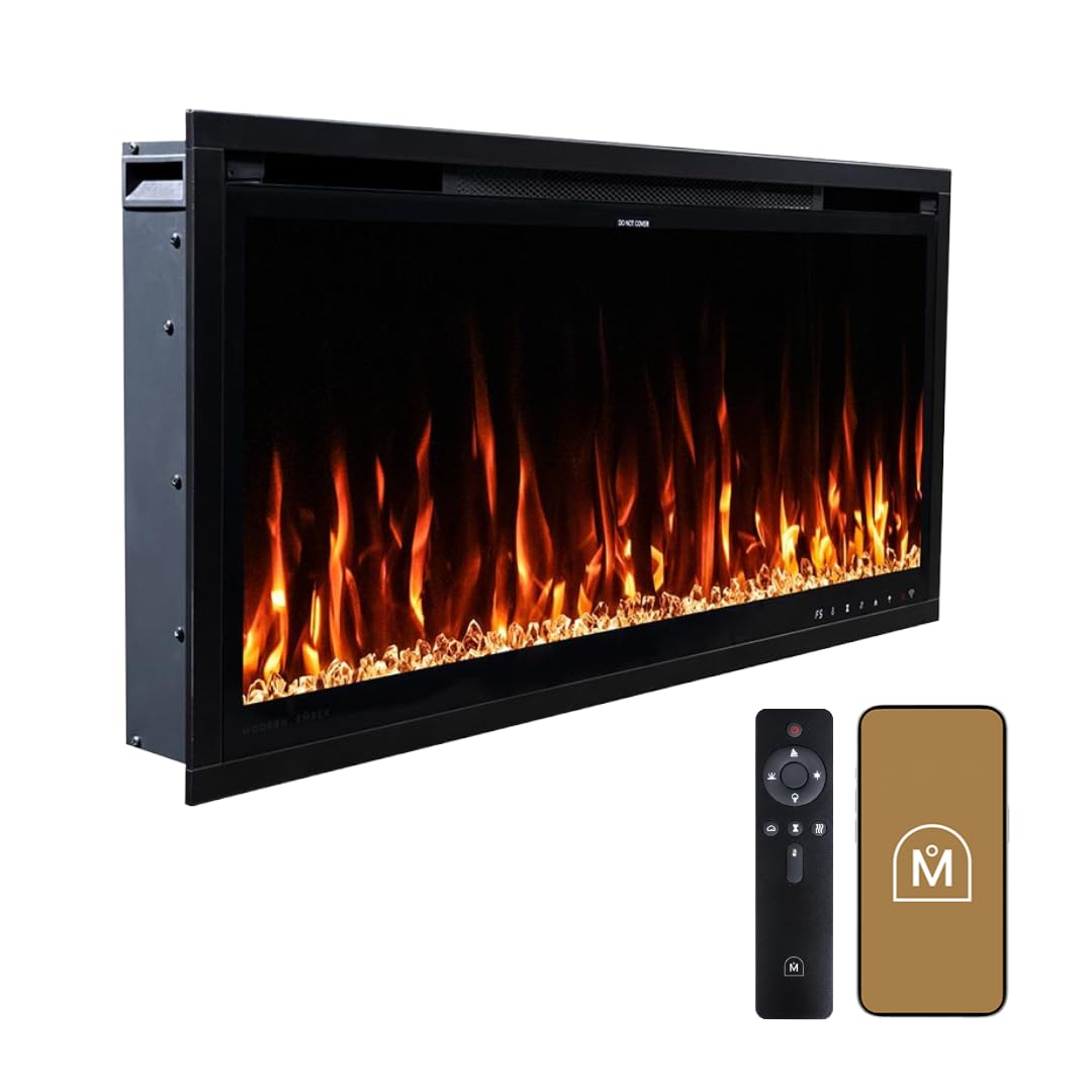 Modern Ember Aerus Slim 36 Inch Smart Linear Electric Fireplace