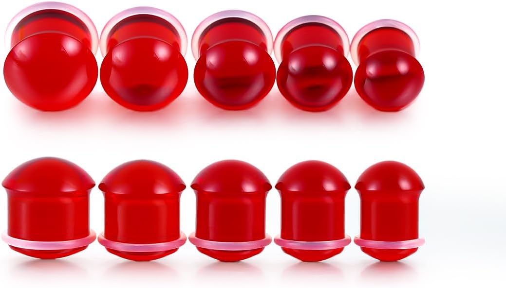 TBOSEN Precise Dimensions Set Color Acrylic O-Ring Ear Plugs Tunnels Gauges Stretcher Piercings Kit