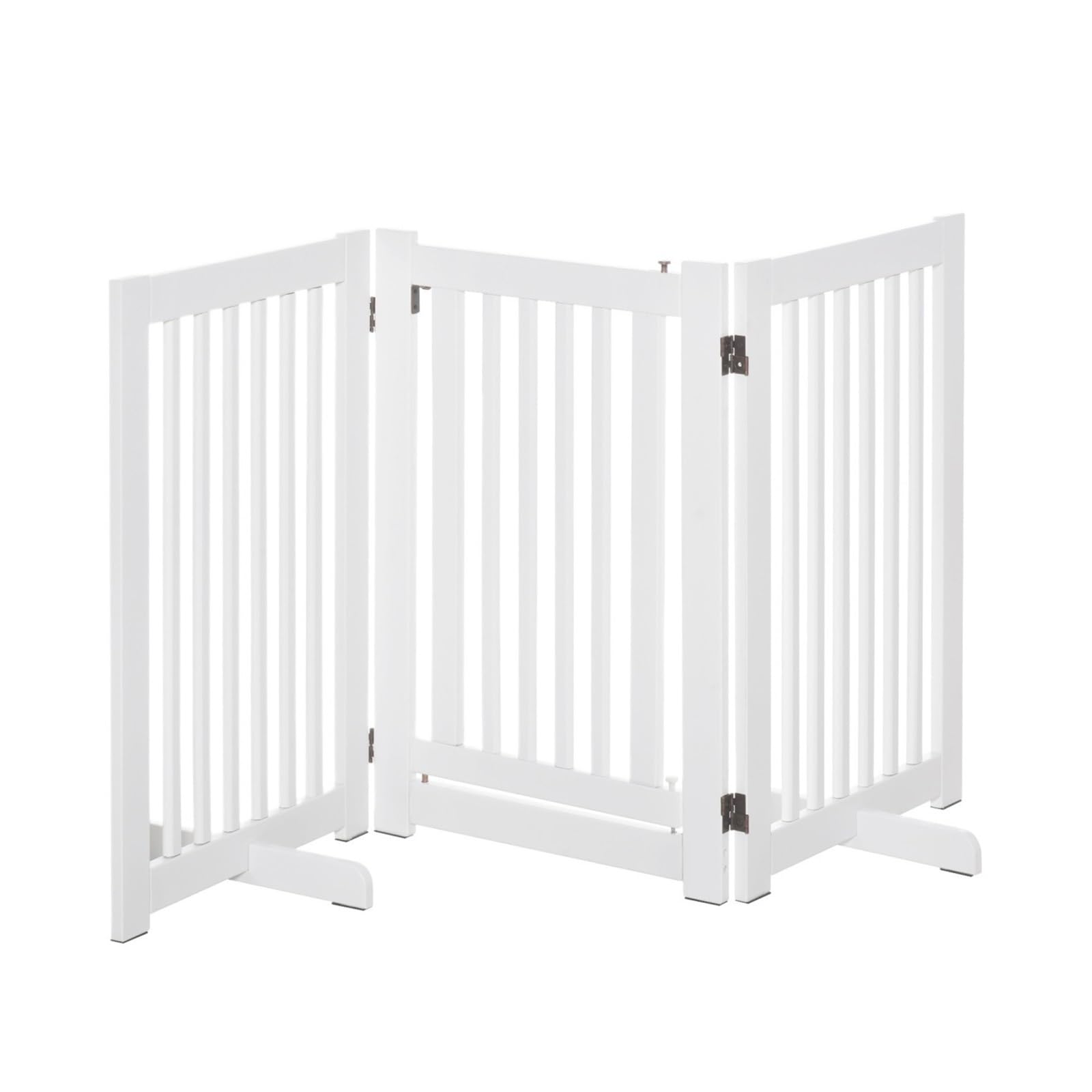 Folding Wooden Dog Barrier With 1 Door White Easy Installtion