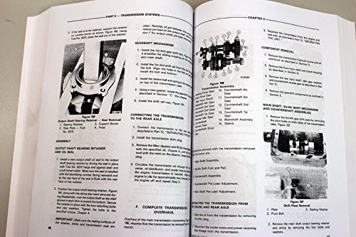 Open manual showing transmission system repair diagrams and text