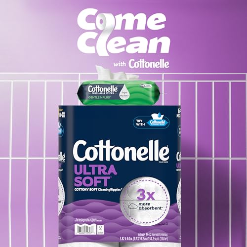 Image of Cottonelle GentlePlus Flushable Wet Wipes with Aloe & Vitamin E, 2 Flip-Top Packs, 42 Wipes Per Pack (84 Total Wipes), Packaging May Vary