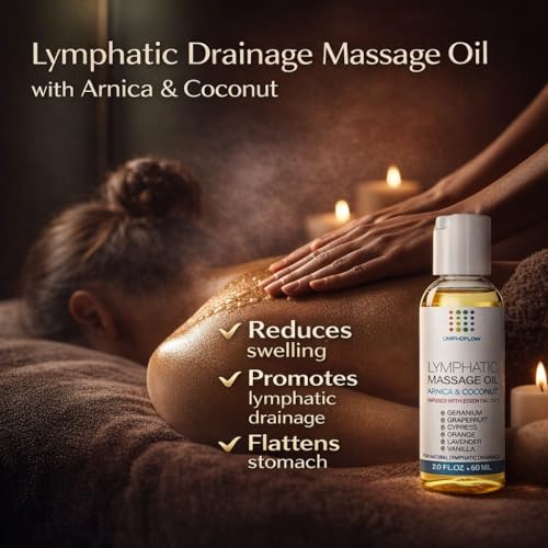 Image of Bruizex Lymphatic Drainage Massage Oil, Arnica & Coconut, 2 Oz
