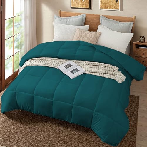 Image of Quilt for All Season 150 GSM Comforter Duvet /Ac Blanket Single Bed Soft Microfiber Lightweight (60 inch X 90 inch Inches) - Single Bed Comforter - Teal Color