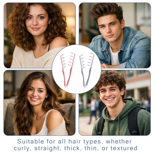 Peine de Textura Pack x2, Peine Anti-frizz Gris y Rojo miniatura 6