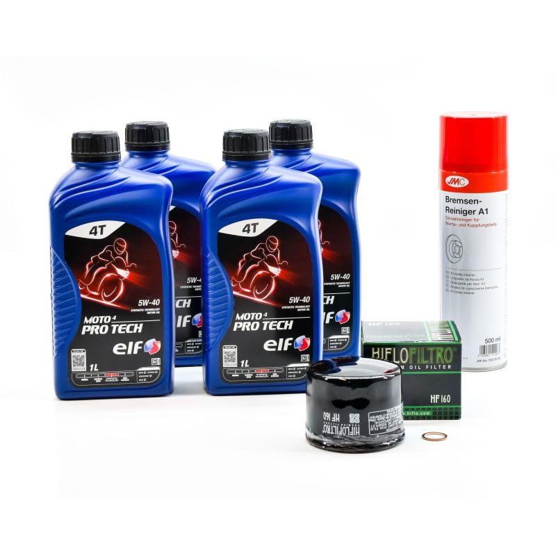 Kit di manutenzione cambio olio per BMW S 1000 R dal 2017 al 2022 - E.LF MOTO 4 PRO TECH 5w40 4L