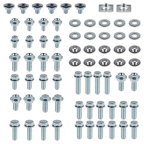 LivTee 70PCS Motorcycle Body Bolt Mounting Kits Cover