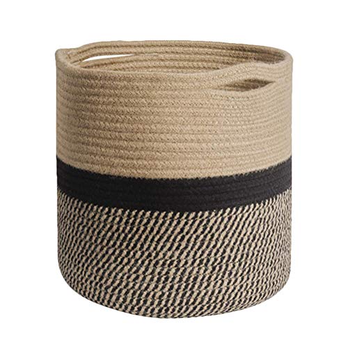 Panier de rangement pour articles divers grand modèle rond en coton