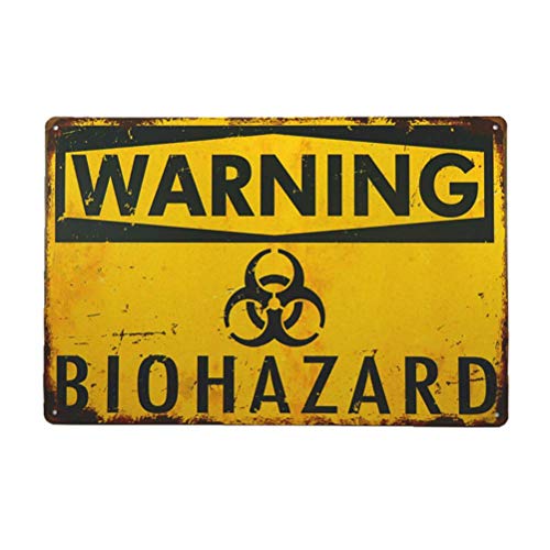 WEIMEILD Warning Biohazard Hazard Sign Hazard Labels Novelty Metal Sign (M0015) WEIMEILD Warning Biohazard Hazard Sign Hazard Labels Novelty Metal Sign (M0015)