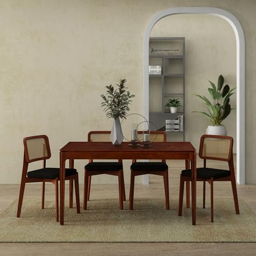 NTC Mingle 55 Inch Modern Design, Rectangular Dinner Table for Dining Room, Living Room Furniture, Effortless Assembly, Dark Walnut