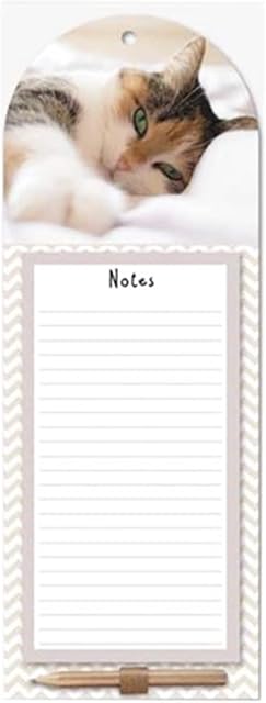 Vsorce4u 1 x 10.5cm x 28.5cm Cute Random Design Lined Paper Magnetic Shopping List Pad with Pencil to Do Lists Grocery List Note Book Magnetic Memo Pad