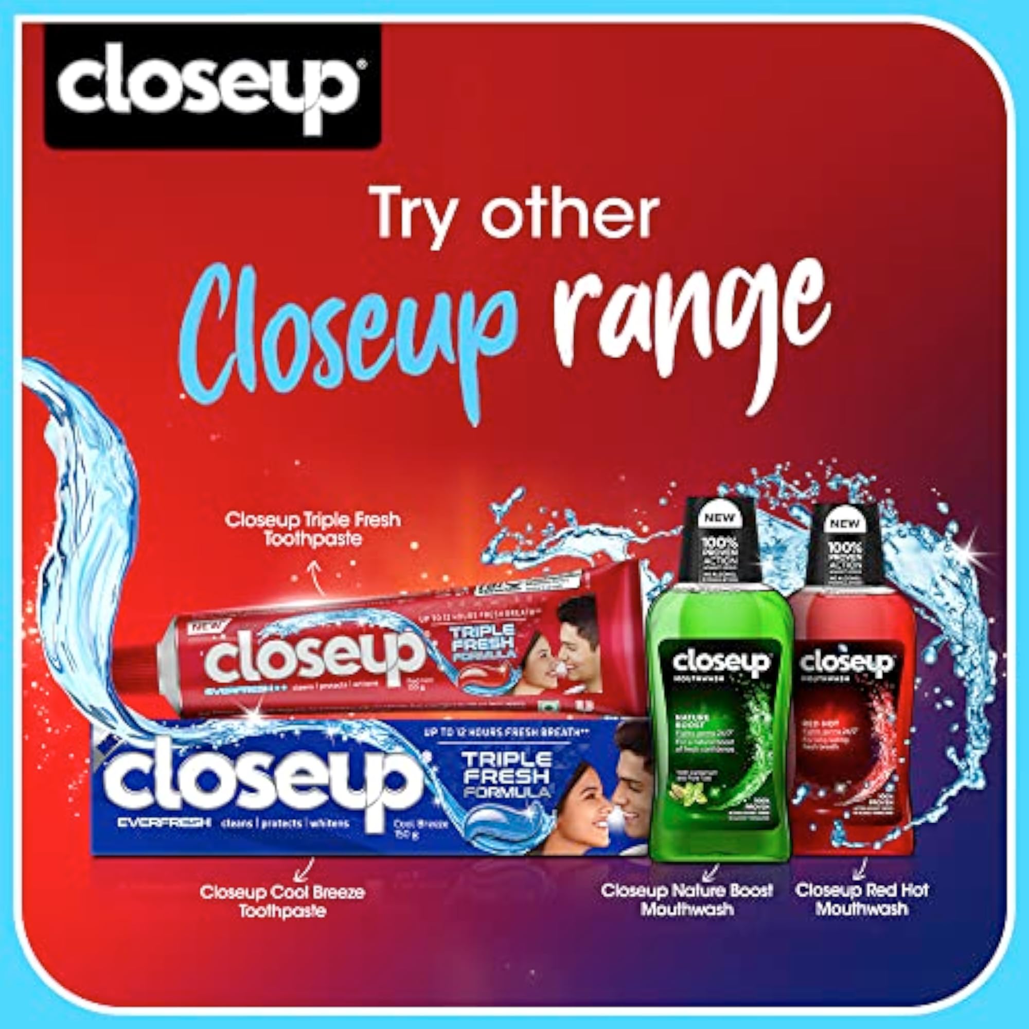 Closeup Fire Freeze Gel Toothpaste 150g, Freshness