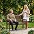 Psilvam 2-Person Poly Lumber Outdoor Garden Bench 700 Lbs Capacity, Brown