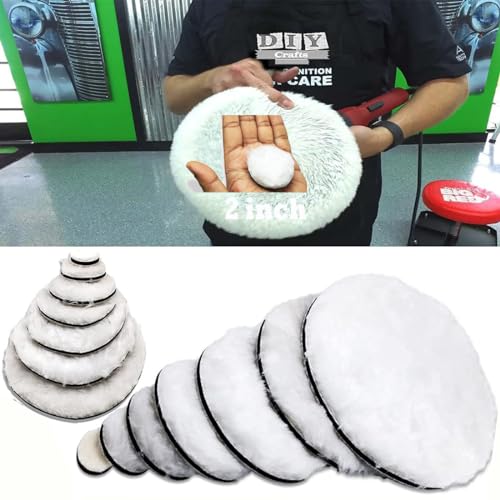 Image of DIY Crafts 10 Pcs, 2 inchinch Only Fur Felt Pad, (Only Fur Felt Pad) Pad Hand Tool Kit For Polisher Compound Polishing Polish Polisher Bu(10 Pcs, 2 inchinch Only Fur Felt Pad)