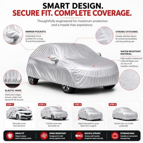 Image of AutoStory Premium Waterproof Elevate Car Body Cover