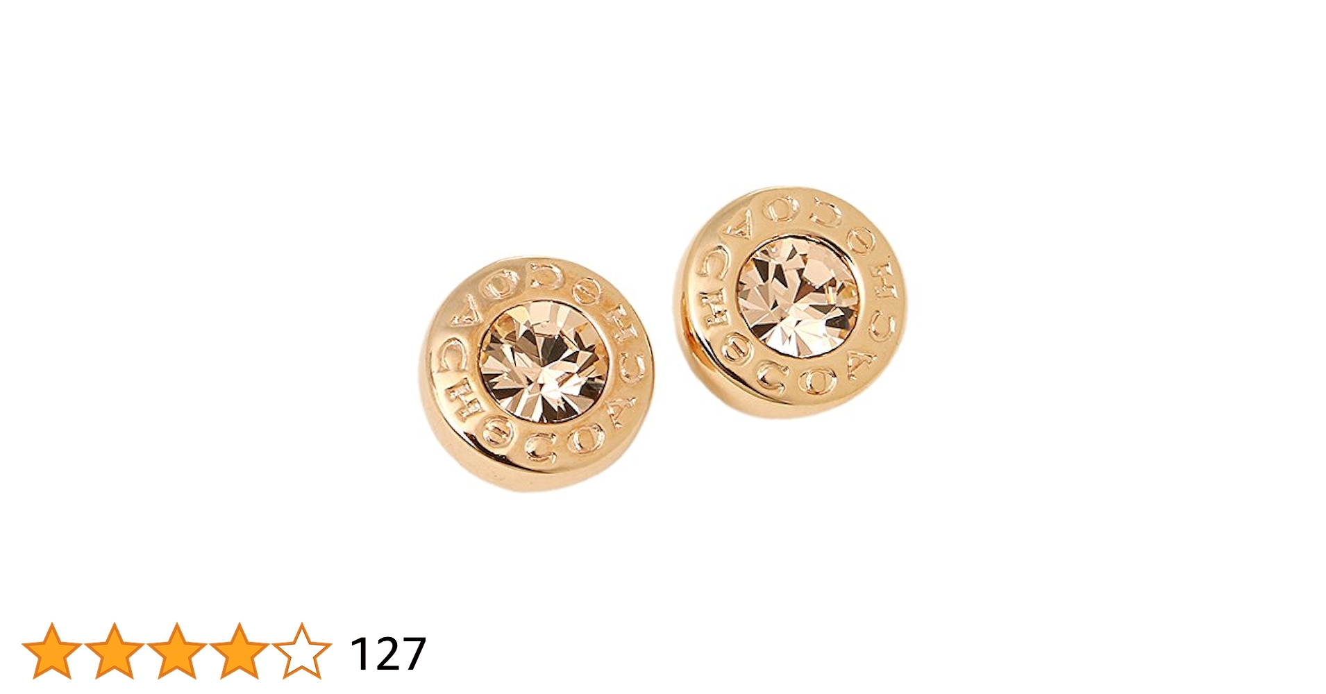 コーチ COACH オープンサークル HALO STUD ローズゴールド Amazon.com: COACH GOLD OPEN CIRCLE STUD EARRINGS F54516