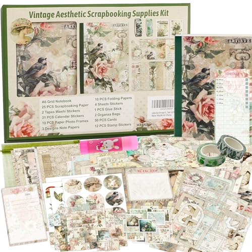 Ceiba Tree VINTAGESCRAPBOOKINGSUPPLIES230215 Scrapbook Kit Junk Journal Journaling Scrapbooking Supplies Washi Stickers Paper Art Diy Vintage Aesthetic Gift For Teen Girl Kid Women thumb #8