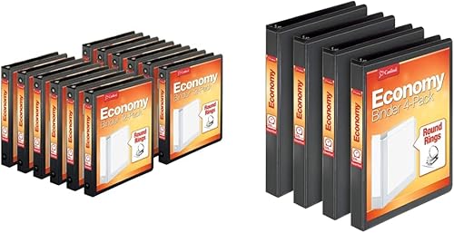 Miniatura 53 de Cardinal Carpetas económicas de 3 anillas, 1.5 pulgadas, anillos redondos, capacidad para 350 hojas, vista de presentación ClearVue, antiadherente