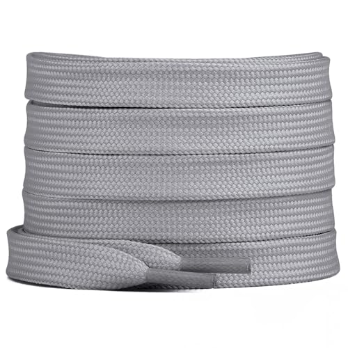 Image of Booyckiy 2 Pairs 2 /5 inch Flat Shoe Laces for Sneakers 31 Colors Shoelaces in 27 inch-72 inch