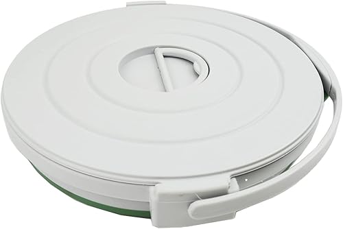 Miniatura 2 de SAMMART Cubo de pesca plegable de 2.64 galones con tapa de bloqueo, cubo de agua de plástico portátil, maceta de agua para exteriores que ahorra