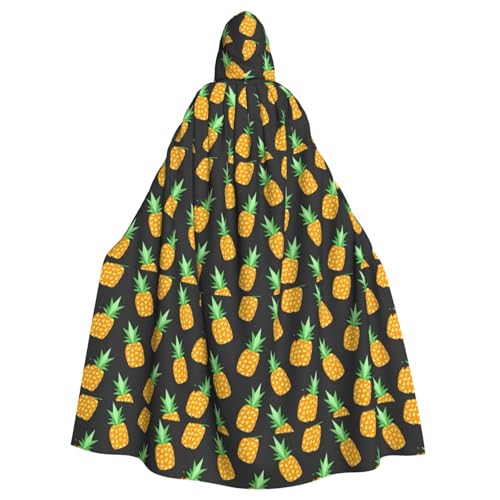 WYCZHY Capa de disfraz de larpa de piña para adultos, capa medieval con capucha para festival renacentista, uso gótico