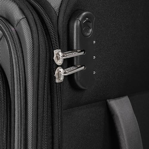 Image of American Tourister Apolo 58 cms Cabin Polyester Soft Sided 4 Spinner Wheels Luggage /Suitcase /Trolley Bag (Black)