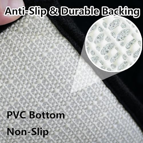 Image of BOANKODU Bathroom Rugs 59x24, Extra Soft Absorbent Chenille Bath Rugs, PVC Backing Quick Dry, Machine Washable Bath Mats for Bathroom Floor, Tub and Shower, Home Decor Accessories,Black