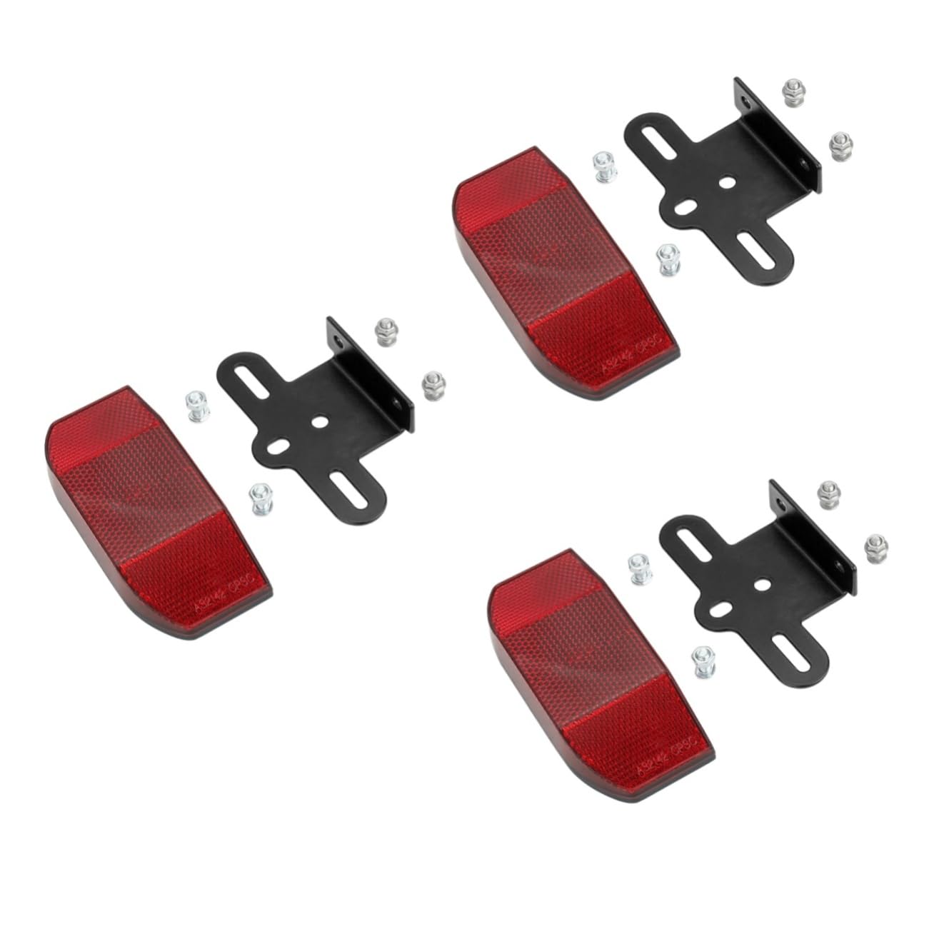 Mikikit 3 Sets Mountain Bike Reflective Sticker Bike Reflector Rear Rack Flashing Light No Battery Needed Easy Install Reflective Tool