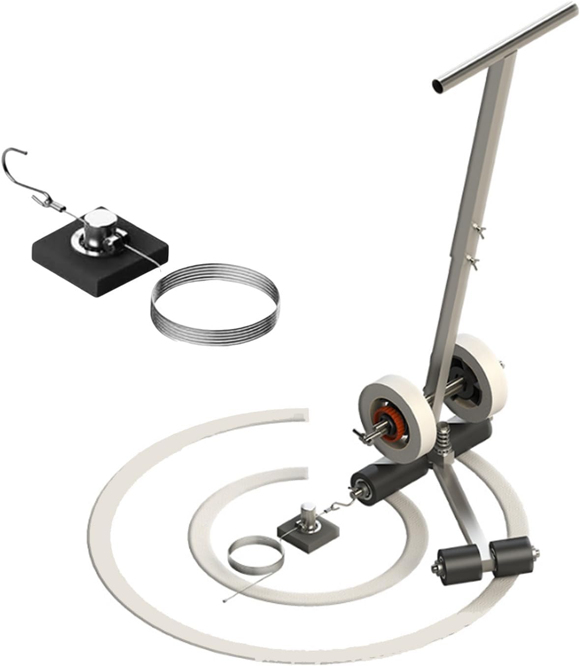 Basketball Court Line Machine, Spacing 3-15Cm Court Tape Applicator, Handle Height Adjustable from 55 to 80 Cm, for Tiles, Concrete Or Driveway(