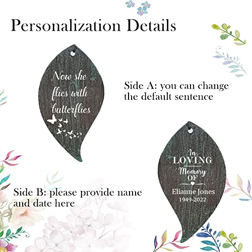 Image of ASTARIN Memorial Custom Wind Chimes for Loss of Loved One, Wind Chimes for Patio Yard Decor, 24'' (condolences-10)