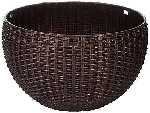 Garden Needs 100% Virgin Plastic Euro Plastic Basket | Set of 4 Hanging Planter, (22cm x 22cm x 24cm, Brown) (B08312984F) Amazon Price History, Amazon Price Tracker