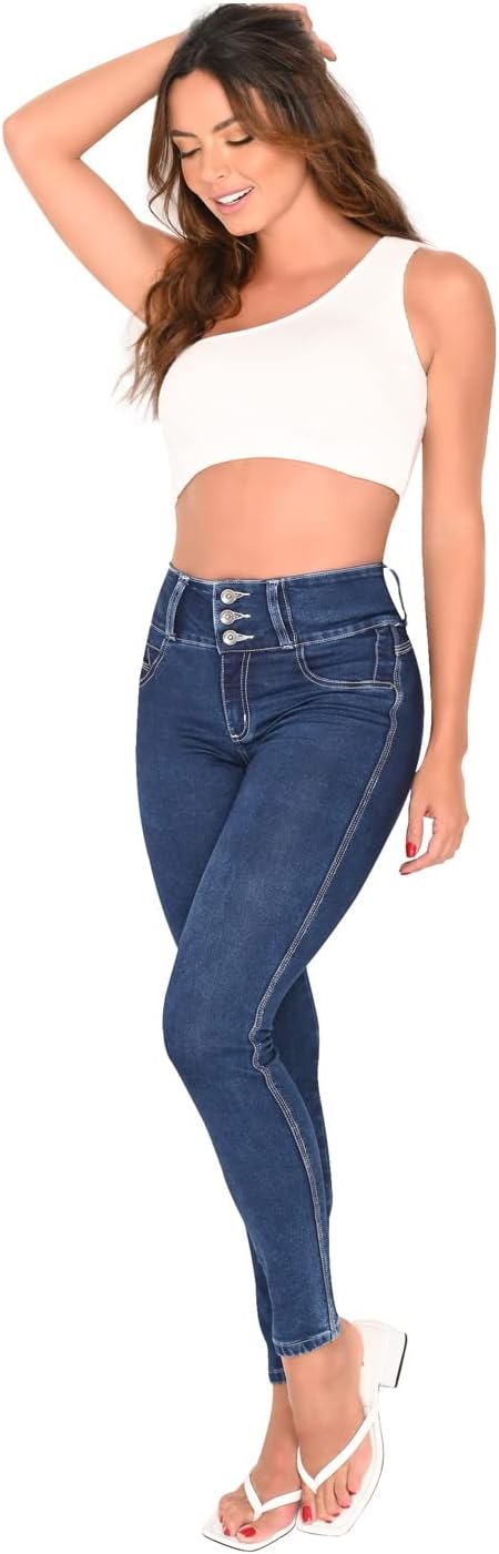 L.O.W.L.A SHAPEWEAR High Waisted Jeans for Women | Pantalones Colombianos Levanta cola | Butt Lifting Jeans - Image 5