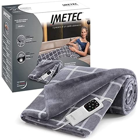 Imetec Couverture Chauffante Velvet Squares Cover