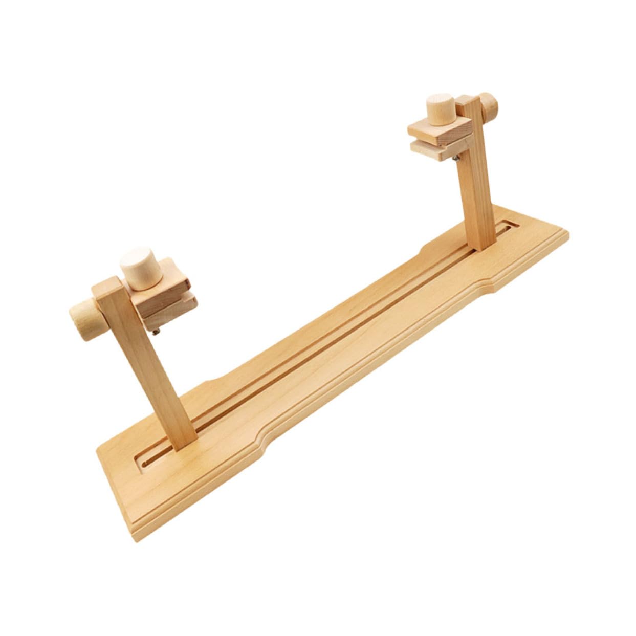 HAPINARY Adjustable Wood Embroidery Stand 1set Cross Stitch Hoop Frame for Bed Table