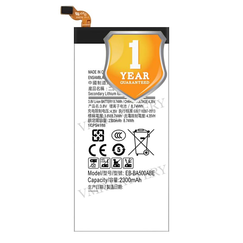 Image of Original EB-BA500ABE Battery for Samsung Galaxy A5 (2015) (SM-A500F) - (2300mAh) - 1 Year Warranty K7