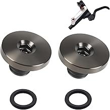 2 Pack Bike Bleeder Bolt with O-Ring Titanium Alloy TC4 M5x5mm Compatible with Shimano XT SLX Zee Deore LX Split Brake Body Lightweight (Black)