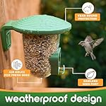 Outdoor Small Bird Feeder for Fences, Trees, Balcony and Walls - PerchPod Seed Birdfeeder, No Mess Wild Bird Feeders for Outside - Image 5