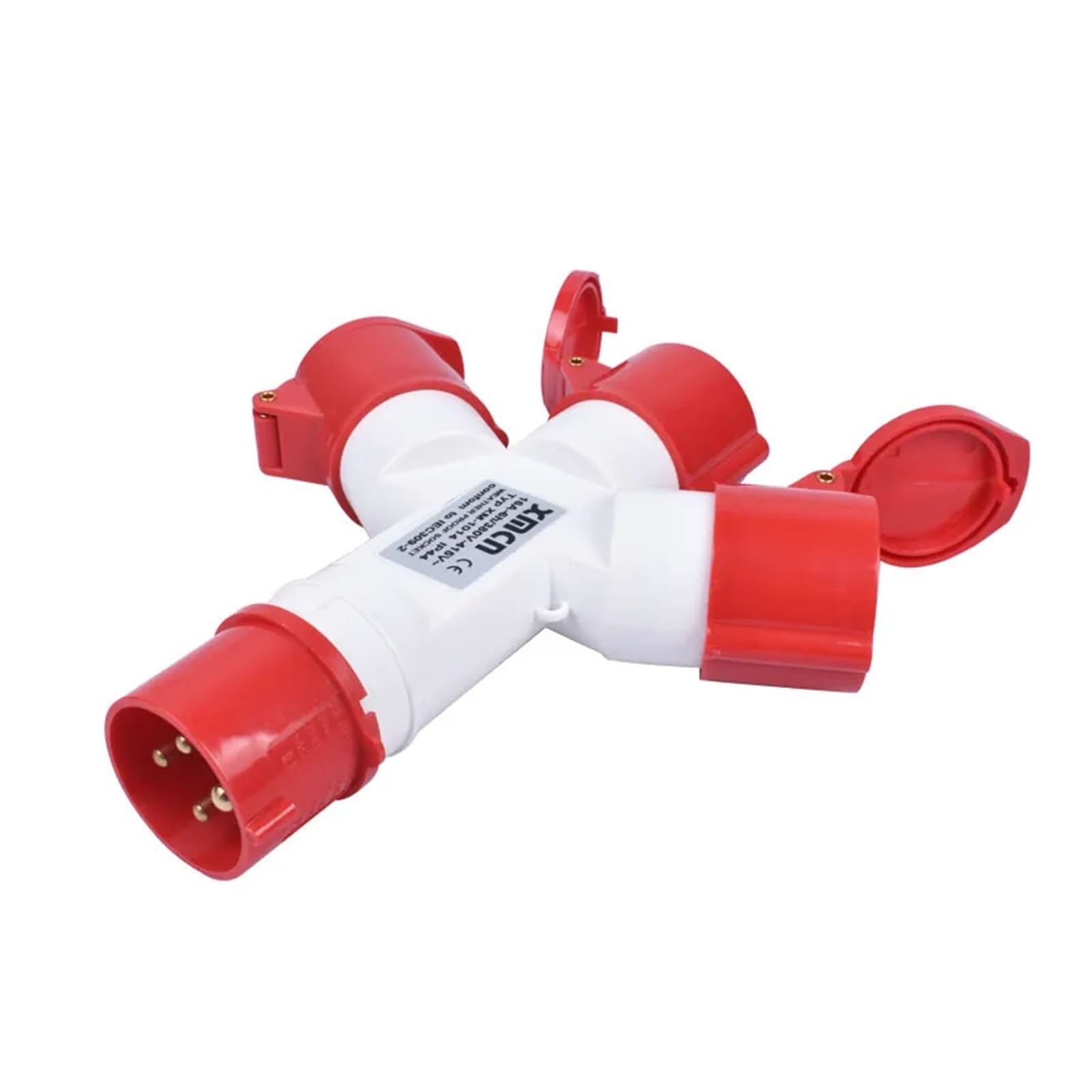 Enchufe industrial impermeable y a prueba de polvo, 1 entrada, 3 IP44 3P/4P/5P, enchufe de tres vías 220V 380V enchufe de tres vías (3P 32A)