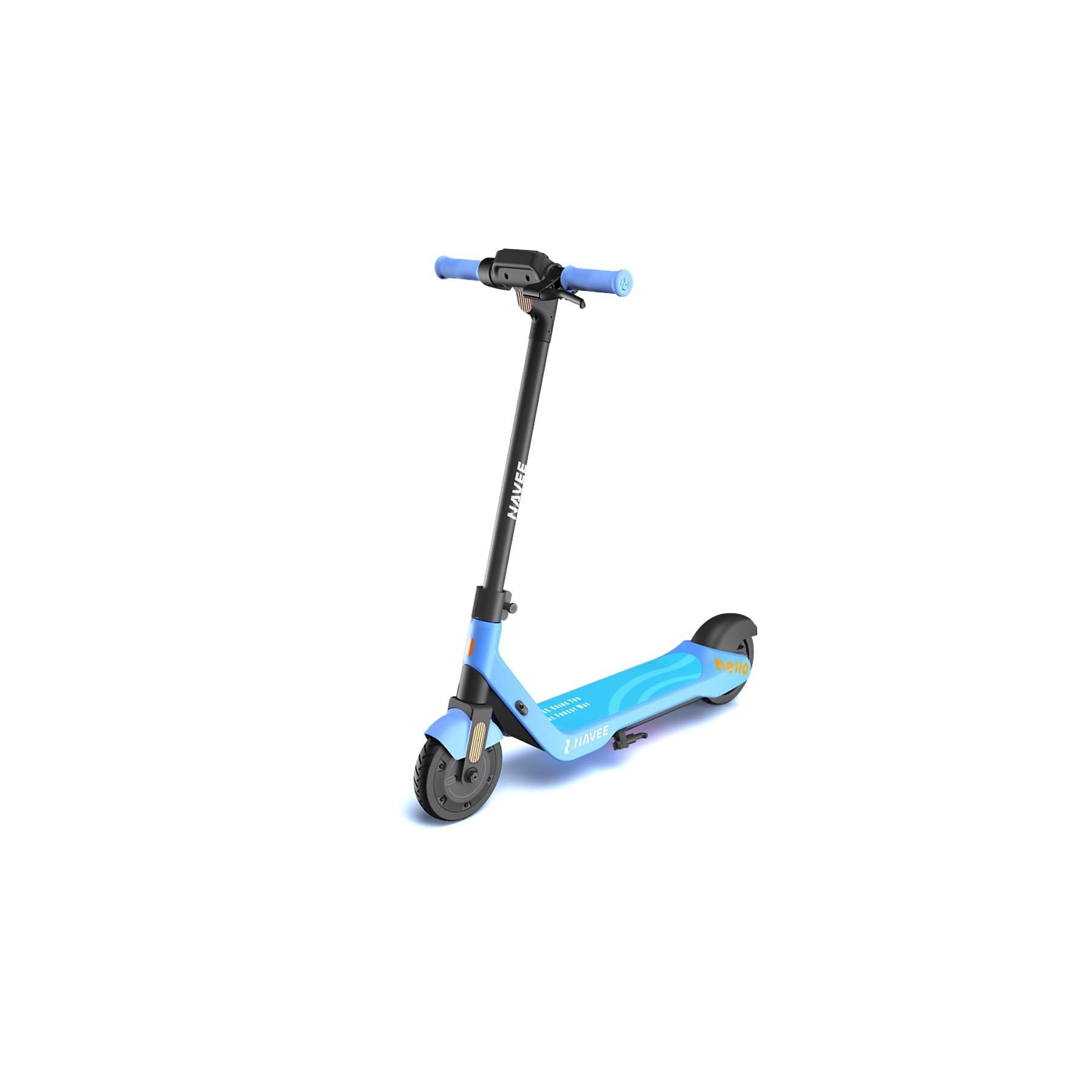 NAVEE K100 Serie Patinete Eléctrico para Niños, Control Parental vía App, Autonomy 14-24km, 3 Modos de Velocidad 16km/h, Luces RGB, Neumáticos Macizos 7", Plegable y Ajustable 6-14 Años