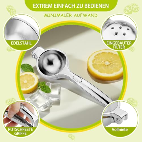 Presse Agrumes Manuel - Presse-citron, Presse Fruit, Adapté À Tous Les Agrumes, Pour Maximiser La Fraîcheur Et Le Goût, Facile À Utiliser, Passe Au Lave-vaisselle - Pour Bar, Cuisine, Restaurant – Image 5