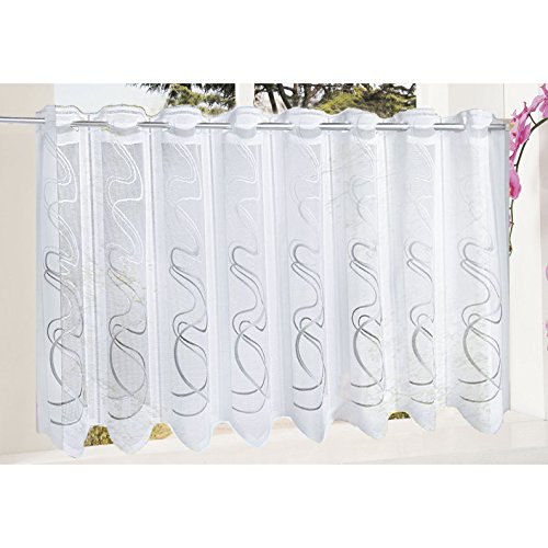 Gardinenbox Transparente Scheibengardine aus Voile, 40x120,...