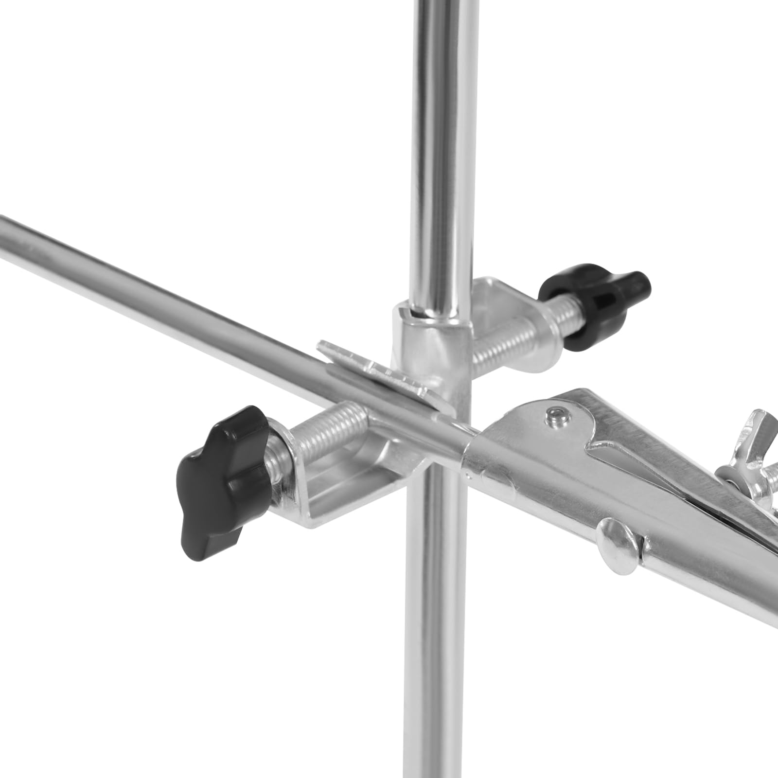 Supporto per laboratorio, 13 x 21 cm, lunghezza asta 50 cm, con morsetto regolabile in altezza, per esperimenti chimici e fisici