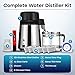 Countertop Water Distiller Machine- Stainless Steel Distilled Water Maker- Water Distillers for Home Countertop- 4L Complete Distilled Water Machine Kit w/Outlet Timer, TDS Meter, Cleaner & 6 Filters