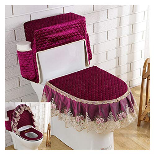 WAYYQX Toile Sitzauflagen WC-Sitzbezug Combo Multifunktions-Toiletten-Sitzbezug DREI-teiliger U-förmiger…