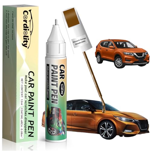 Image of EBB Monarch Orange Metallic Touch Up Paint for Nissan, Color Accurate Car Paint Scratch Repair Pen, Quick & Easy Fix Automotive Chips and Nicks